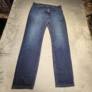 Levis 505 Jeans Mens 36x34 Blue Regular Fit Straight Leg Zip Fly Denim Classic